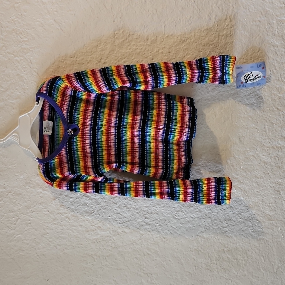 Girl Identity Long Sleeve Rainbow top